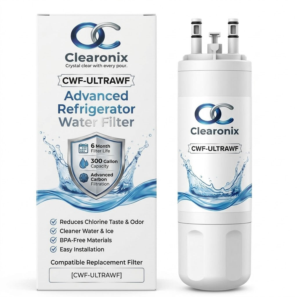 Clearonix CWF-ULTRAWF Refrigerator Water Filter Replacement Compatible with Frigidaire ULTRAWF, PureSource Ultra, 242017800, 242017801