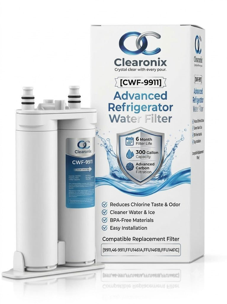 Clearonix CWF-9911 Refrigerator Water Filter Replacement Compatible with Kenmore 9911, 46-9911, LG LT700P, ADQ36006101