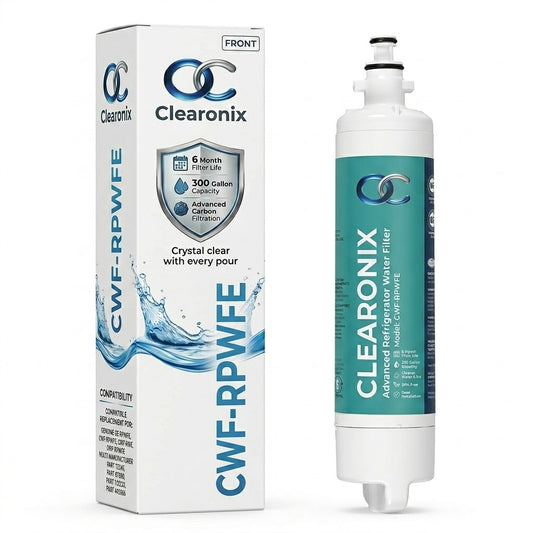 Clearonix CWF-RPWFE Refrigerator Water Filter Replacement Compatible with GE RPWFE, RWF1063, RPWF