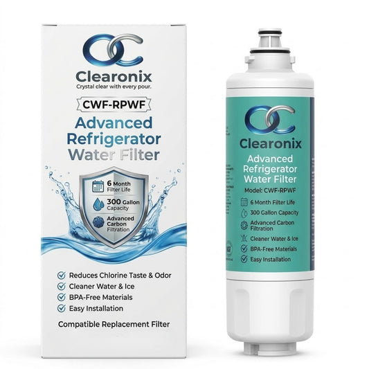 Clearonix CWF-RPWF Refrigerator Water Filter Replacement Compatible with GE RPWF, RPWFE, RWF1063