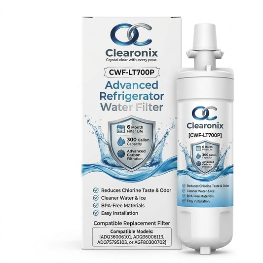 Clearonix CWF-LT700P Refrigerator Water Filter Replacement Compatible with LG LT700P, ADQ36006101, ADQ36006102, Kenmore 9690
