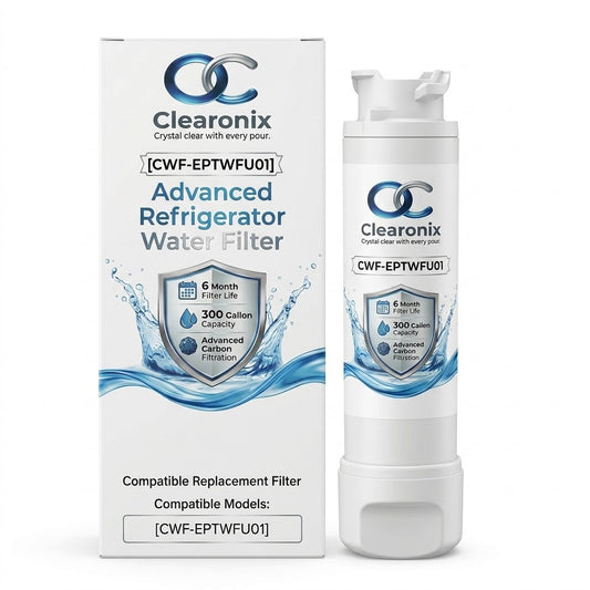 Clearonix CWF-EPTWFU01 Refrigerator Water Filter Replacement Compatible with Frigidaire EPTWFU01, PurePour Connect Water Filter