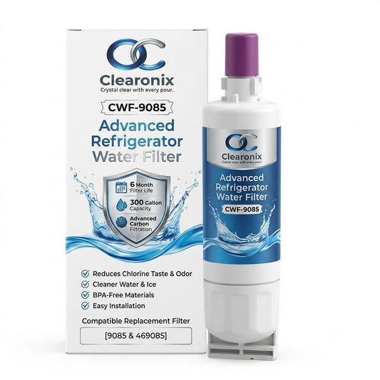 Clearonix CWF9085A Water Filter Replacement Compatible with Kenmore 9085, 469085, 46-9085 | Premium Carbon Filtration for Cleaner Water & Ice | 1 Pack