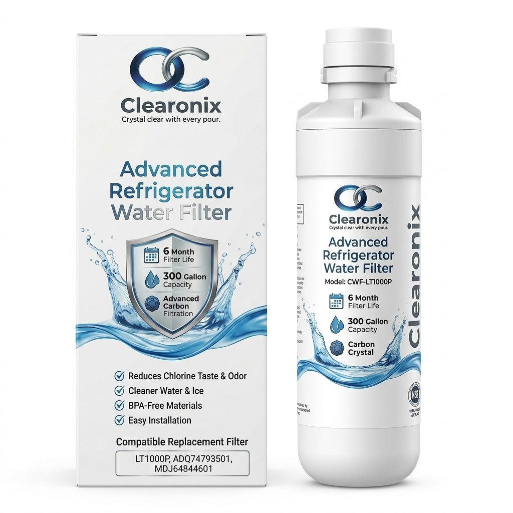 Clearonix CWF-LT1000P Refrigerator Water Filter Replacement Compatible with LG LT1000P, LT1000PC, ADQ74793501